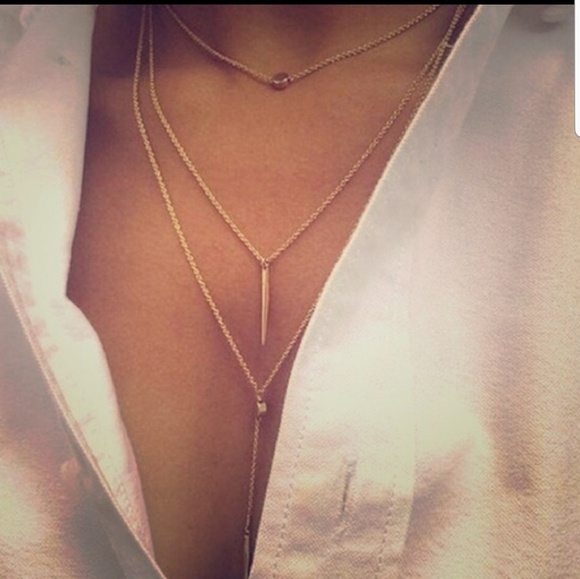 Boho Layered Bar Necklace   NWT - Picture 2 of 3